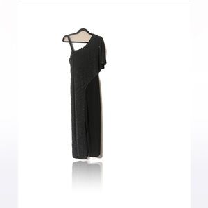Elegant Black Asymmetrical Dress